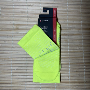 Lululemon Socks Mens XL Green Not Power Stride Boot Crew Neon Yellow NWT